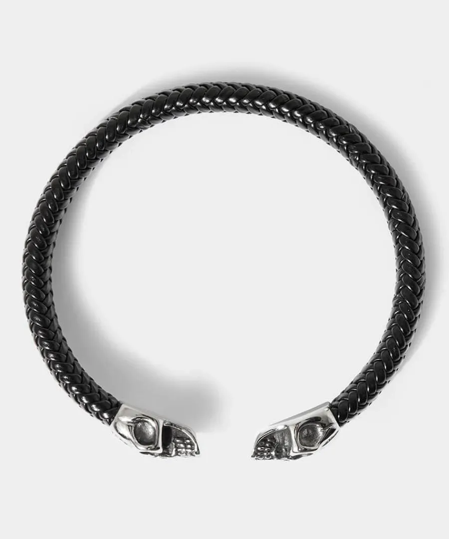ivar_double_skull_bracele_1.webp Cheap Joe Browns Ivar Double Skull Bracelet Black