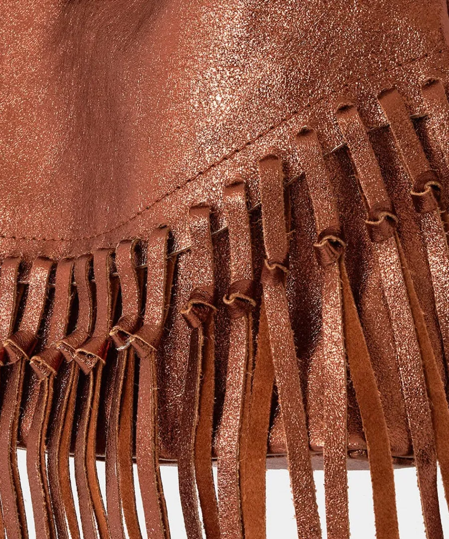 jaipur_shimmer_leather_ta_2.webp Store Joe Browns Jaipur Shimmer Leather Tassel Bag Bronze