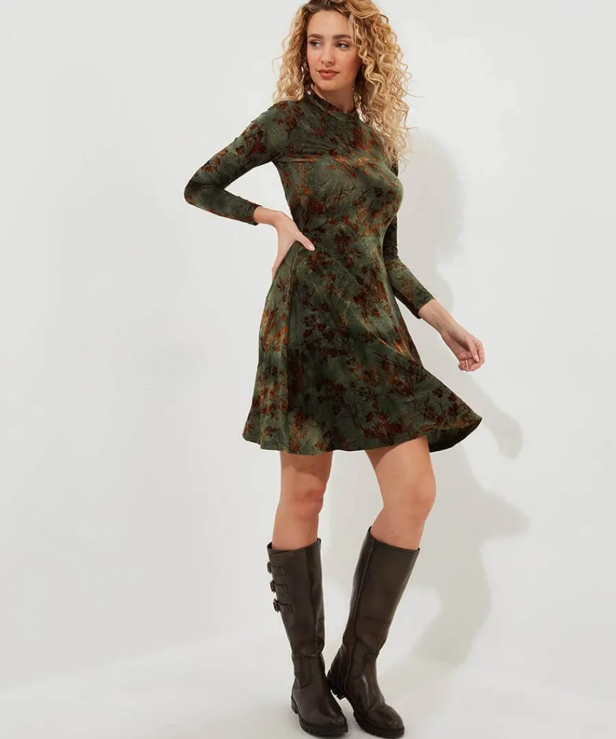 jemima_flocked_jersey_dre_2.webp Cheap Joe Browns Jemima Flocked Jersey Dress Green