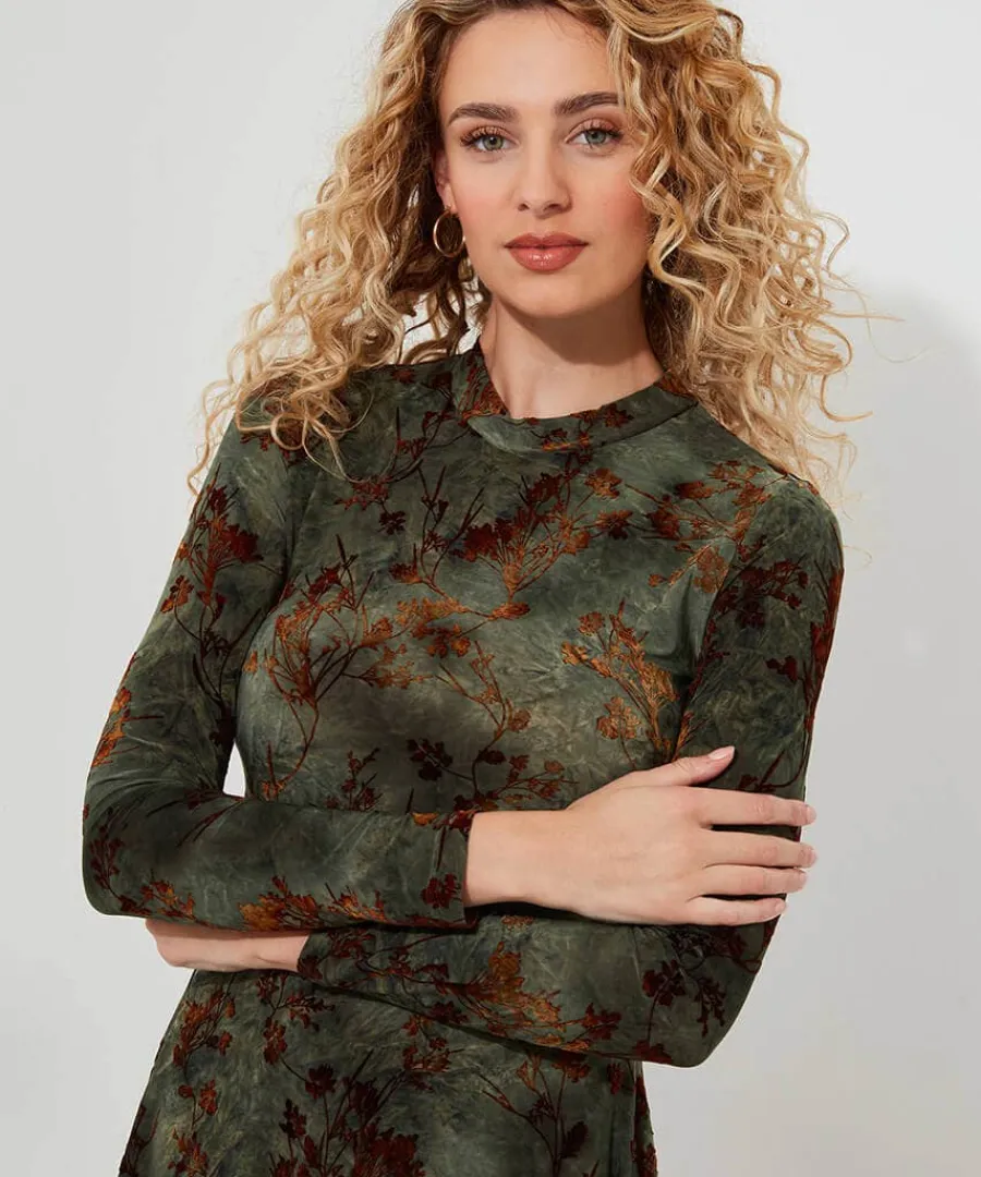 jemima_flocked_jersey_dre_4.webp Cheap Joe Browns Jemima Flocked Jersey Dress Green