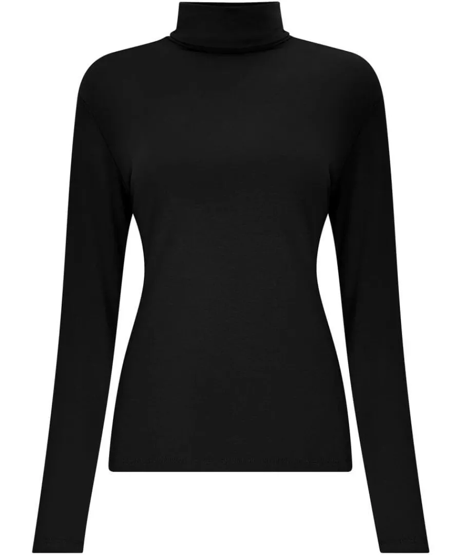 jersey_roll_neck_top_0-2.webp Shop Joe Browns Jersey Roll Neck Top Black / Berry / Orange / Winter White