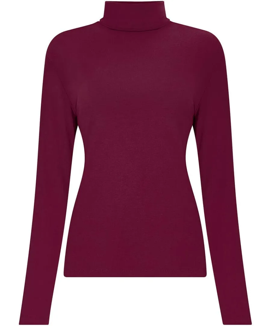 jersey_roll_neck_top_0.webp Online Joe Browns Jersey Roll Neck Top Berry