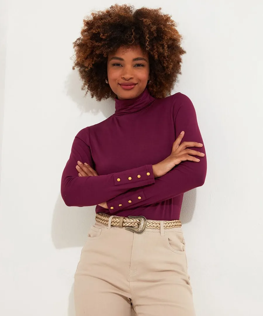 jersey_roll_neck_top_1.webp Online Joe Browns Jersey Roll Neck Top Berry