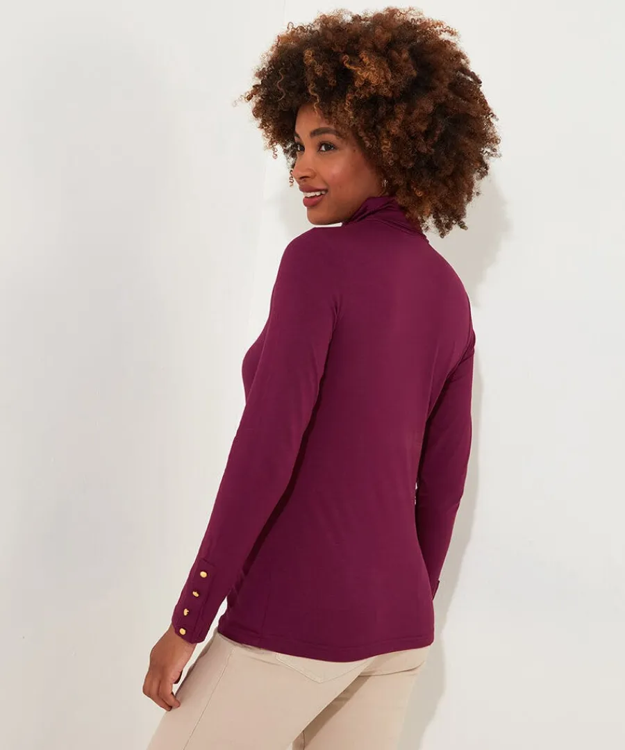 jersey_roll_neck_top_2.webp Online Joe Browns Jersey Roll Neck Top Berry