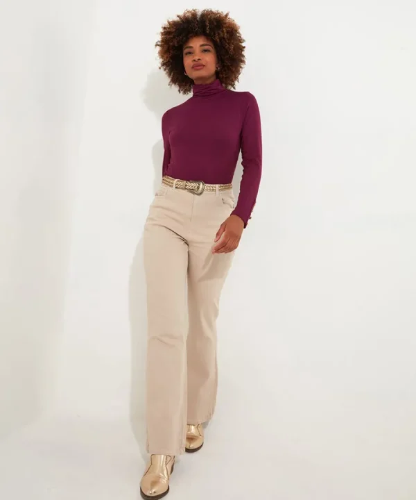 Online Joe Browns Jersey Roll Neck Top Berry