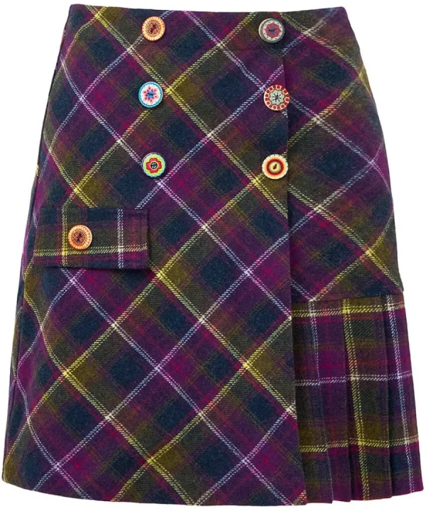 Clearance Joe Browns Joe's Favourite Checked Skirt Purple