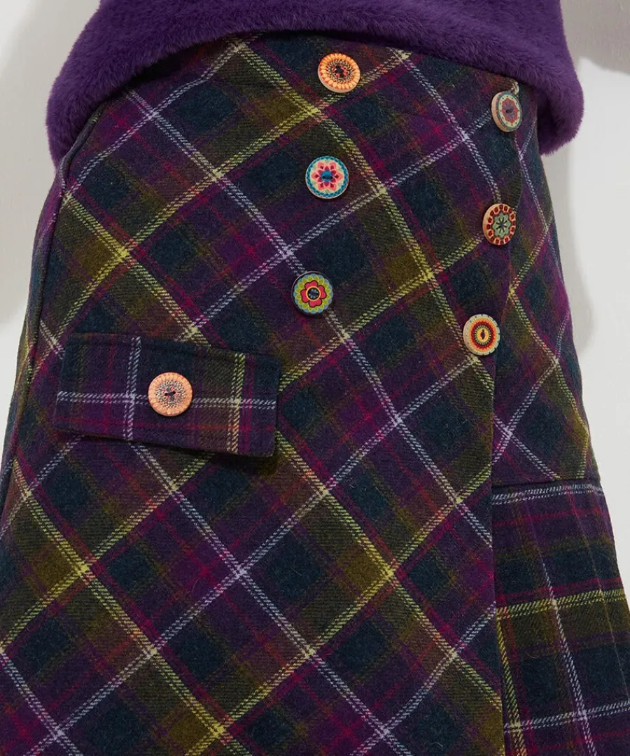 joes_favourite_checked_sk_3.webp Clearance Joe Browns Joe's Favourite Checked Skirt Purple
