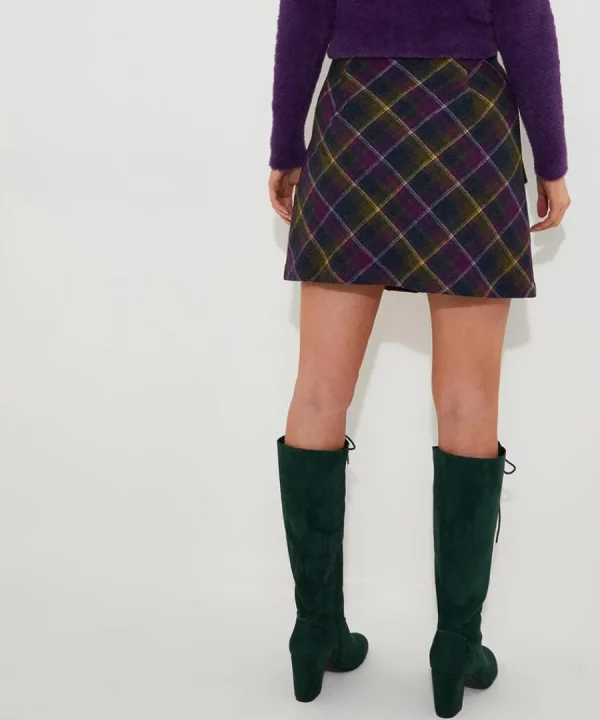 Clearance Joe Browns Joe's Favourite Checked Skirt Purple