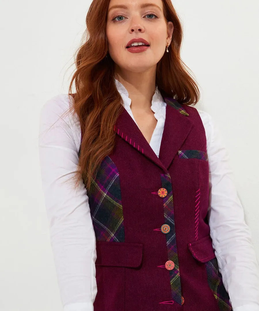 joes_favourite_waistcoat_3.webp Clearance Joe Browns Joe's Favourite Waistcoat Aubergine