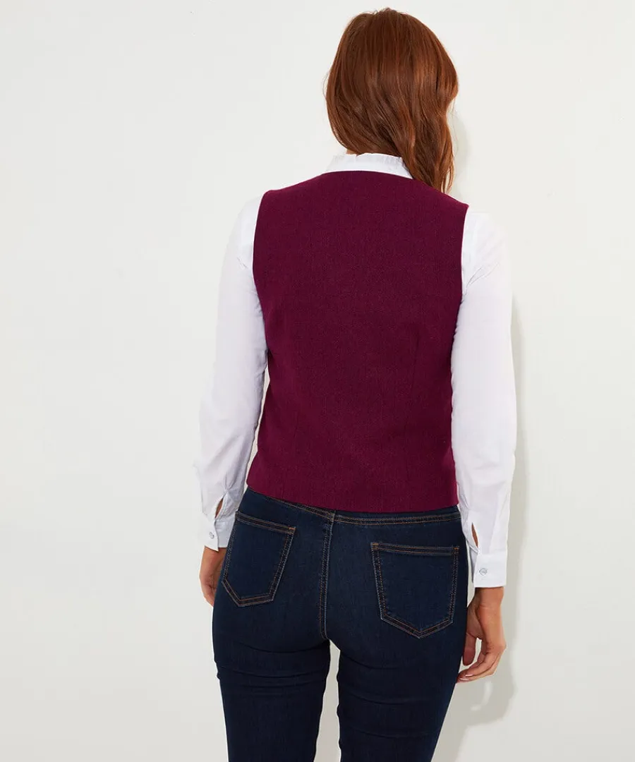 joes_favourite_waistcoat_4.webp Clearance Joe Browns Joe's Favourite Waistcoat Aubergine