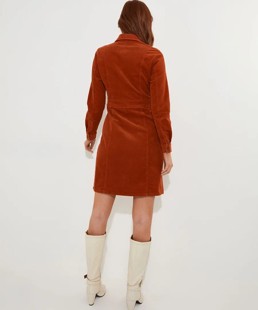 josie_cord_button_through_4.webp Online Joe Browns Josie Cord Button Through Dress Orange
