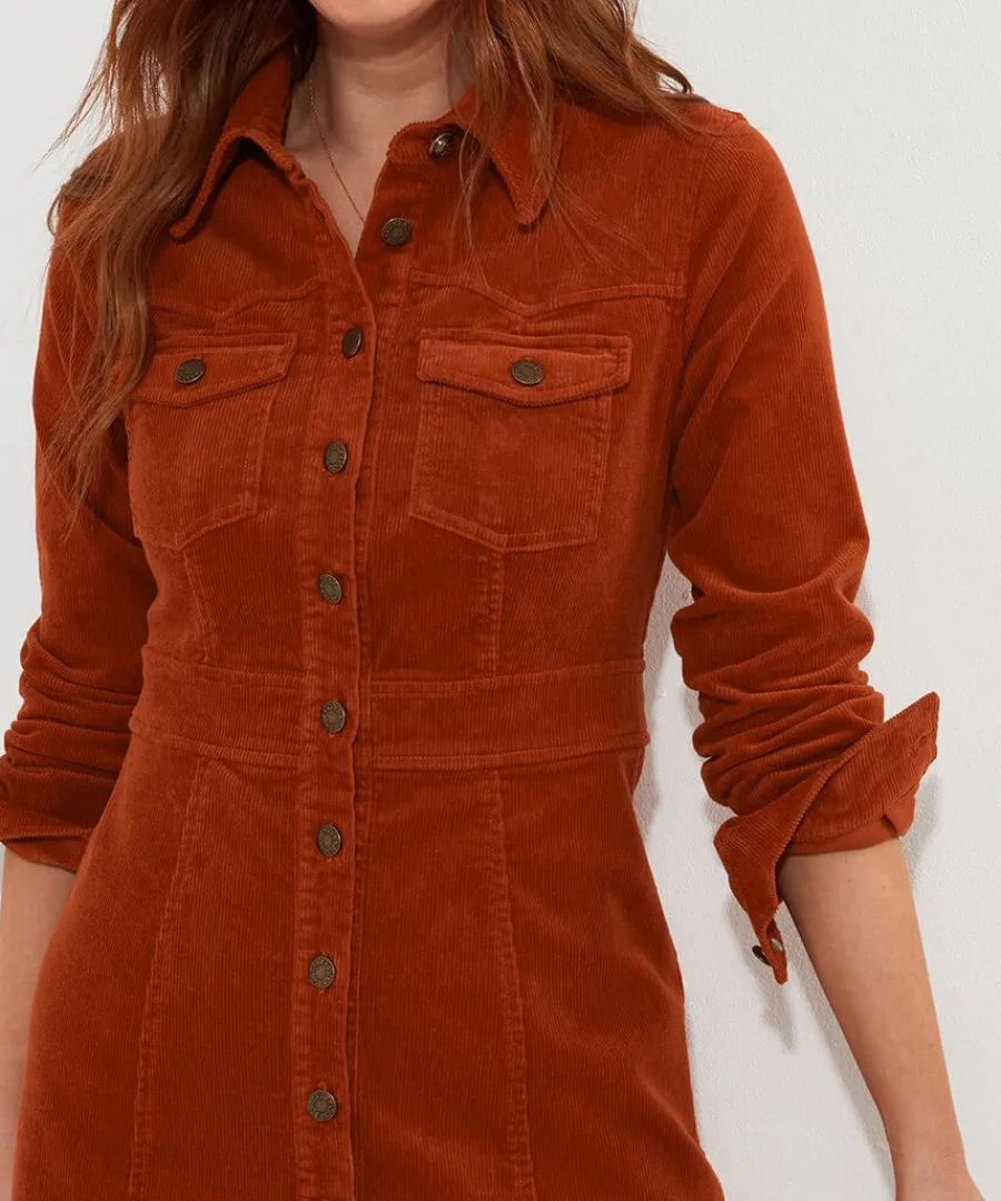 josie_cord_button_through_6.webp Online Joe Browns Josie Cord Button Through Dress Orange
