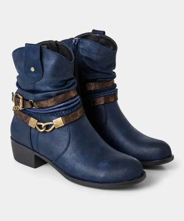 Clearance Joe Browns Lakeside Embellished Boots Deep Navy