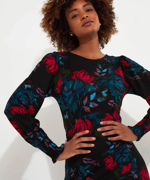 Cheap Joe Browns Larissa Floral Jersey Dress Black