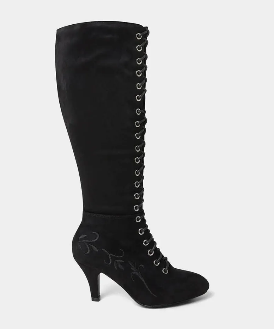 layla_lace_up_embroidered_0.webp Cheap Joe Browns Layla Lace Up Embroidered Boots Black
