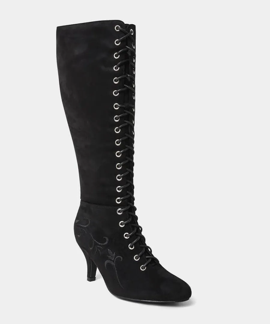 layla_lace_up_embroidered_2.webp Cheap Joe Browns Layla Lace Up Embroidered Boots Black