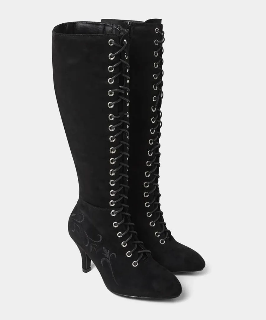 layla_lace_up_embroidered_3.webp Cheap Joe Browns Layla Lace Up Embroidered Boots Black