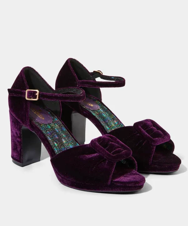 Flash Sale Joe Browns Leading Lady Velvet Shoes Purple