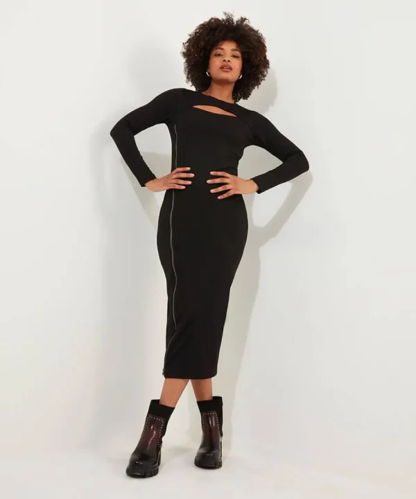 Hot Joe Browns Liberty Jersey Dress Black