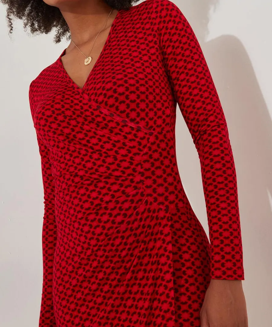 lola_geo_jersey_dress_4.webp Clearance Joe Browns Lola Geo Jersey Dress Red