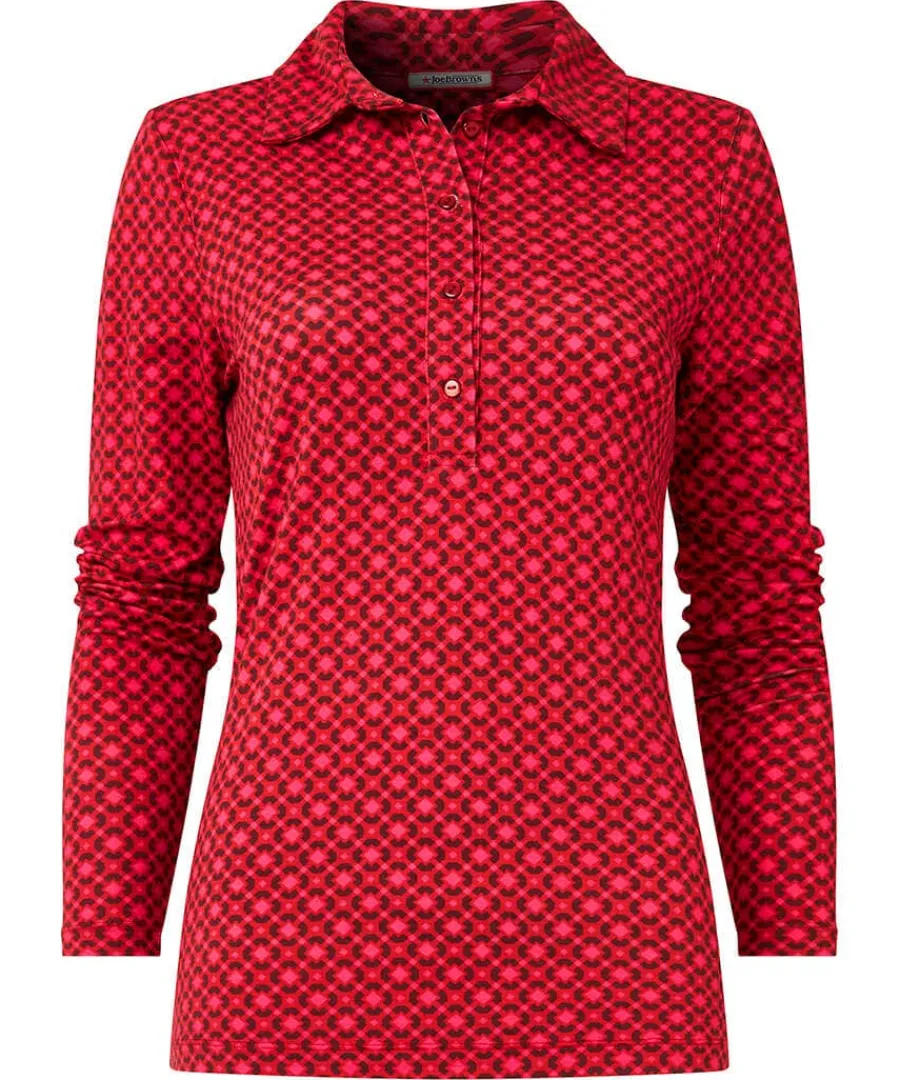 lola_geo_jersey_print_top_0.webp Shop Joe Browns Lola Geo Jersey Print Top Pink