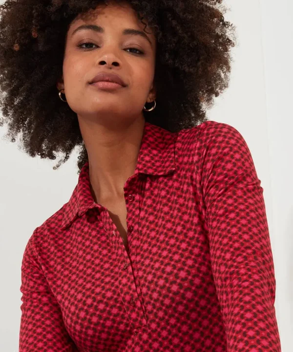 Shop Joe Browns Lola Geo Jersey Print Top Pink