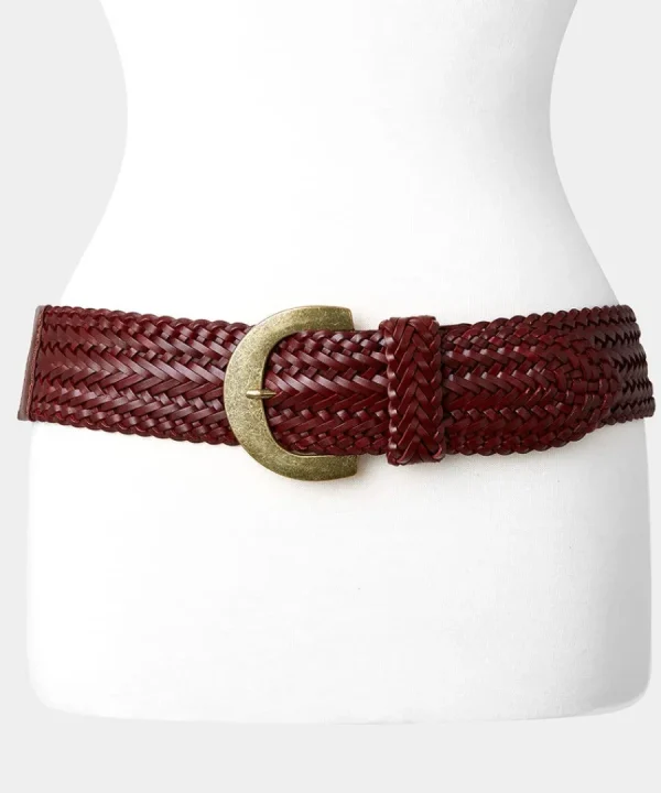 Fashion Joe Browns Lola Woven Leather Belt Tan