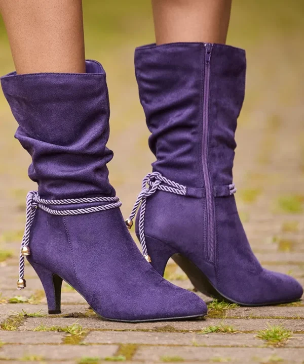 Sale Joe Browns Looking Good Slouchy Boots Deep Purple