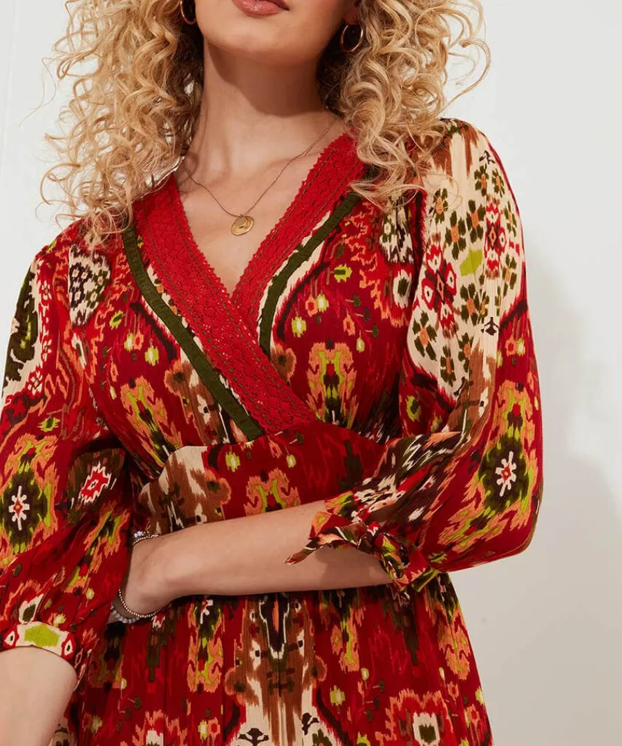 loretta_print_dress_4.webp Best Joe Browns Loretta Print Dress Burnt Orange