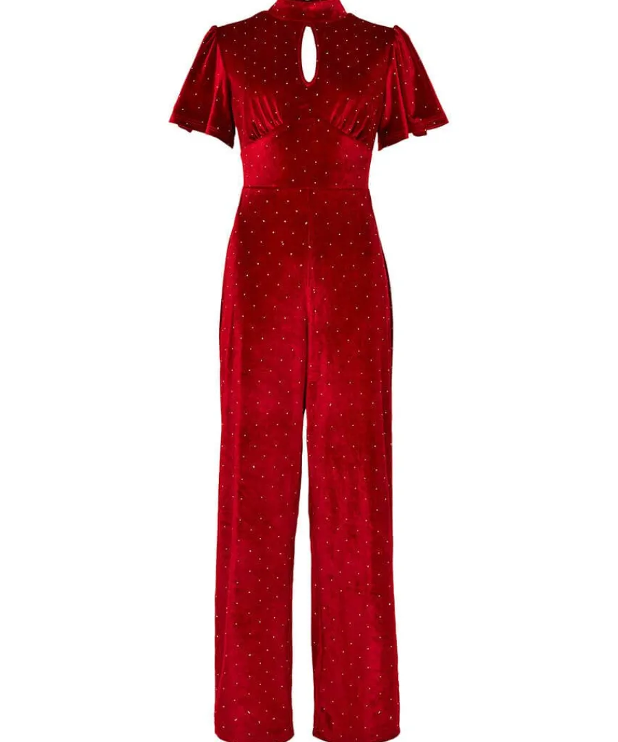 loretta_velour_jumpsuit_0.webp Fashion Joe Browns Loretta Velour Jumpsuit Berry