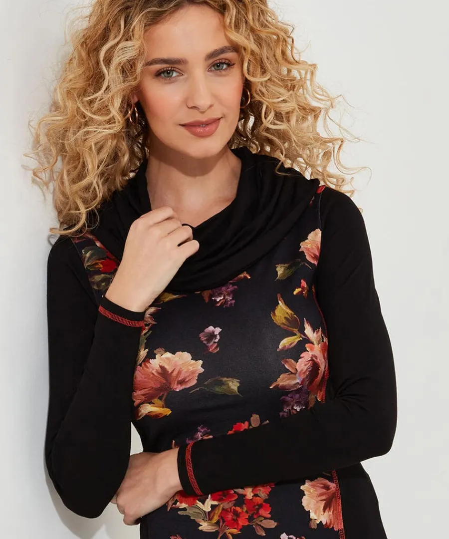 lovely_lace_trim_jersey_t_2.webp Sale Joe Browns Lovely Lace Trim Jersey Tunic Black