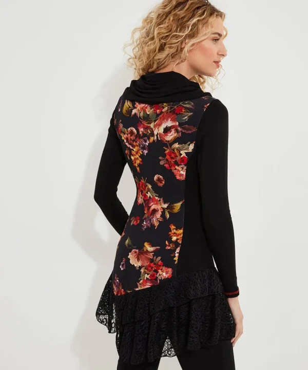 Sale Joe Browns Lovely Lace Trim Jersey Tunic Black
