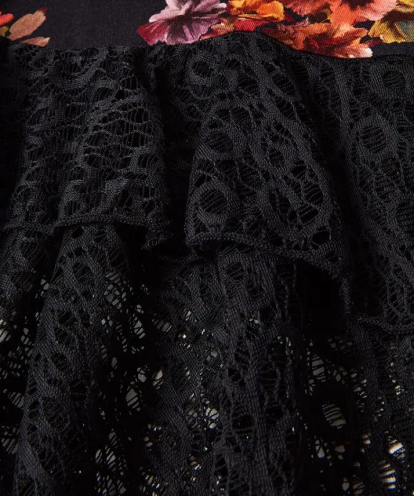 Sale Joe Browns Lovely Lace Trim Jersey Tunic Black