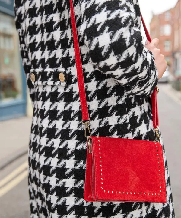 Fashion Joe Browns Lovely Lizzy Suede Bag Red