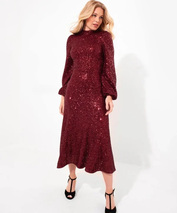 Sale Joe Browns Lucille Sequin Dress Red