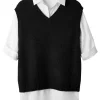 Online Joe Browns Lucy Knitted Vest Black / Orange