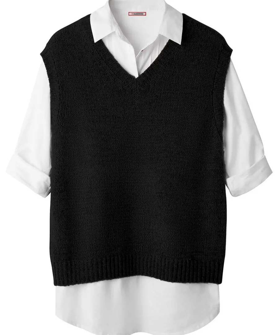lucy_knitted_vest_0.webp Online Joe Browns Lucy Knitted Vest Black / Orange