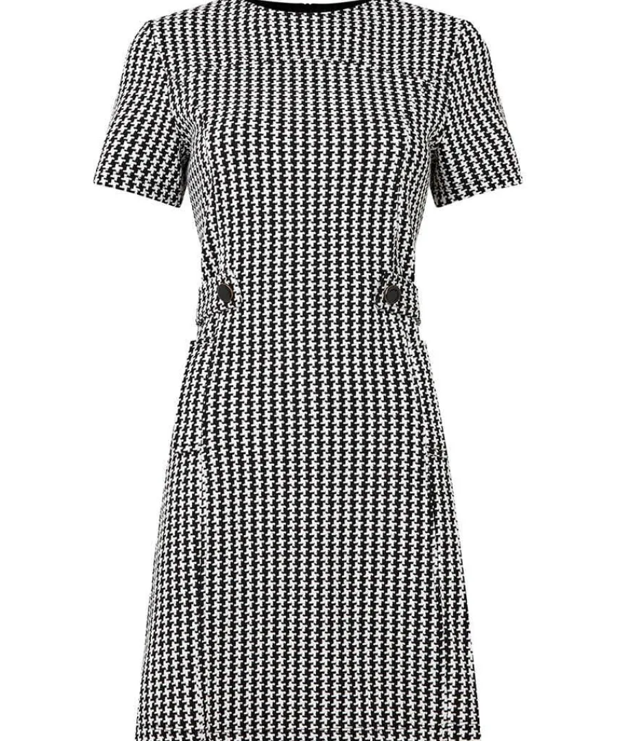 lulu_dogstooth_stretch_ja_0.webp New Joe Browns Lulu Dogstooth Stretch Jacquard Dress Black / White