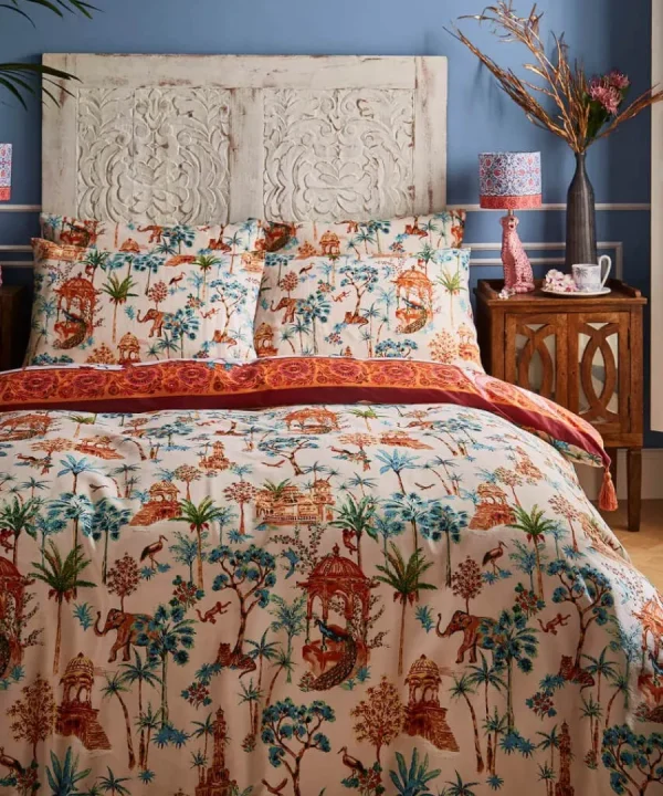 Discount Joe Browns Luxe Leopard Floral Reversible Duvet Set Pink