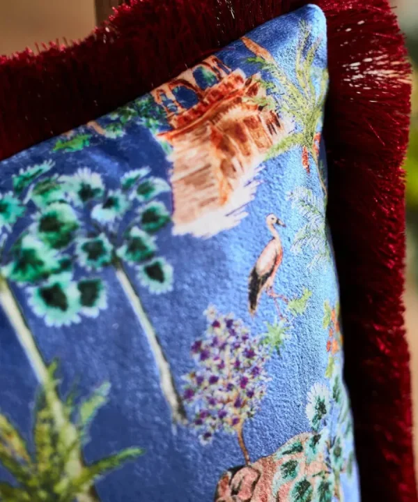 New Joe Browns Luxe Leopard Floral Reversible Cushion Pink