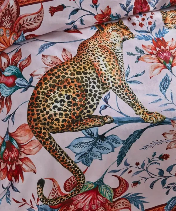 Discount Joe Browns Luxe Leopard Floral Reversible Duvet Set Pink