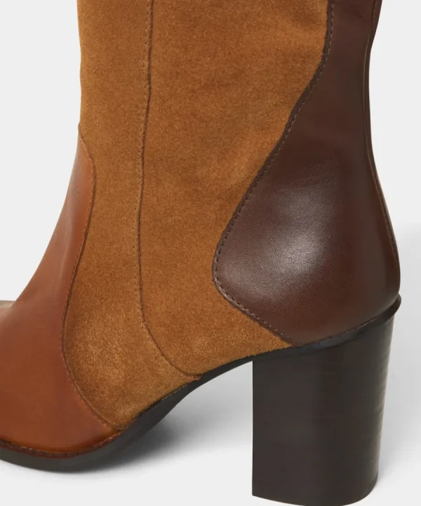 New Joe Browns Made You Look Suede Leather Boots Tan Multi