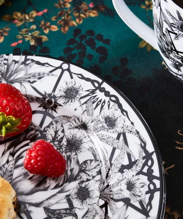 Fashion Joe Browns Magnificent Monochrome Floral Side Plates Black / White