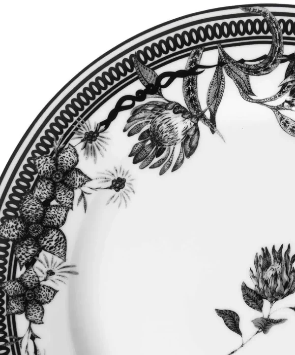 Clearance Joe Browns Magnificent Monochrome Floral Dinner Plates Black / White