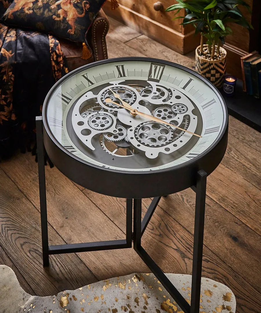 magnificent_moving_gears__2.webp Sale Joe Browns Magnificent Moving Gears Clock Side Table Black