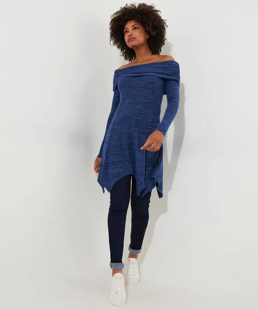 maisie_jersey_bardot_tuni_1.webp New Joe Browns Maisie Jersey Bardot Tunic Blue