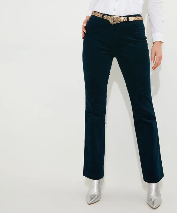 Hot Joe Browns Majestic Moleskin Trousers Teal