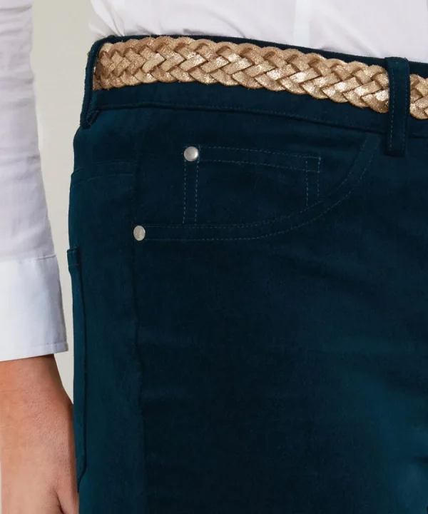 Hot Joe Browns Majestic Moleskin Trousers Teal