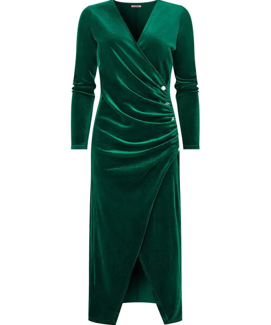 make_a_statement_velour_d_0.webp Best Joe Browns Make A Statement Velour Dress Green / Black