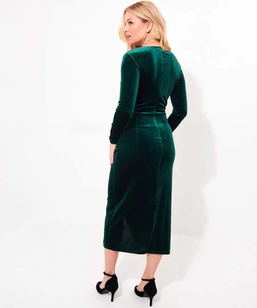 make_a_statement_velour_d_4.webp Best Joe Browns Make A Statement Velour Dress Green / Black